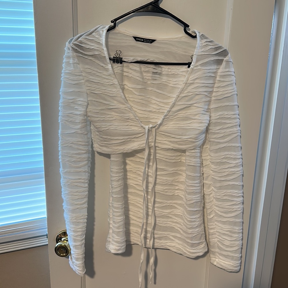 White ruffled skirt set